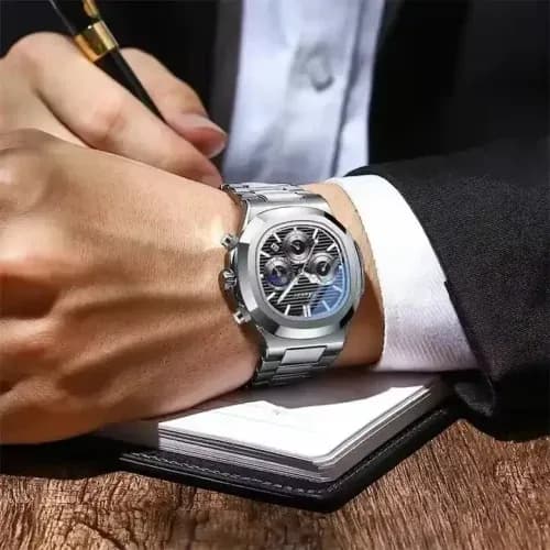 Chenxi Azure Steel Chronograph Watch