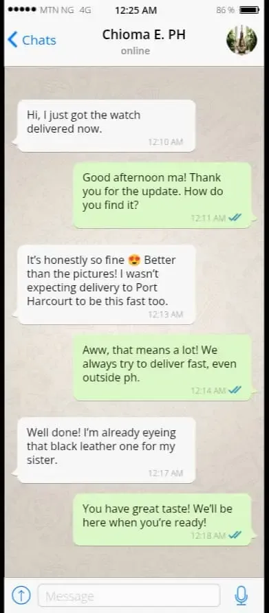 Testimonial from Chioma